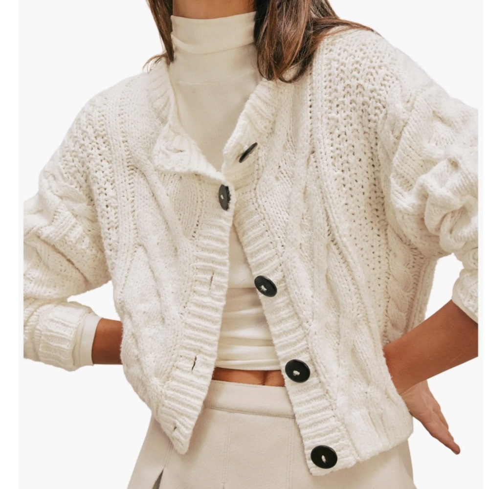 Free People Bonfire Cardigan in Cream